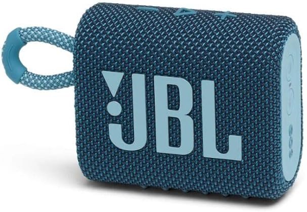 JBL GO 3 Wireless Bluetooth Portable Speaker with Integrated Loop for Travel with USB C Charging Cable