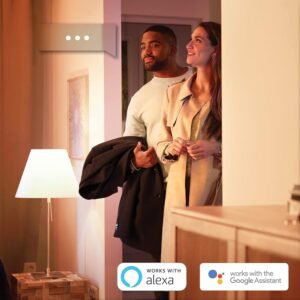 Philips Hue New White Smart LED Light Bulb 2 Pack [GU10 Spot] with Bluetooth Works with Alexa, Google Assistant, Apple Homekit for Indoor Home Lighting