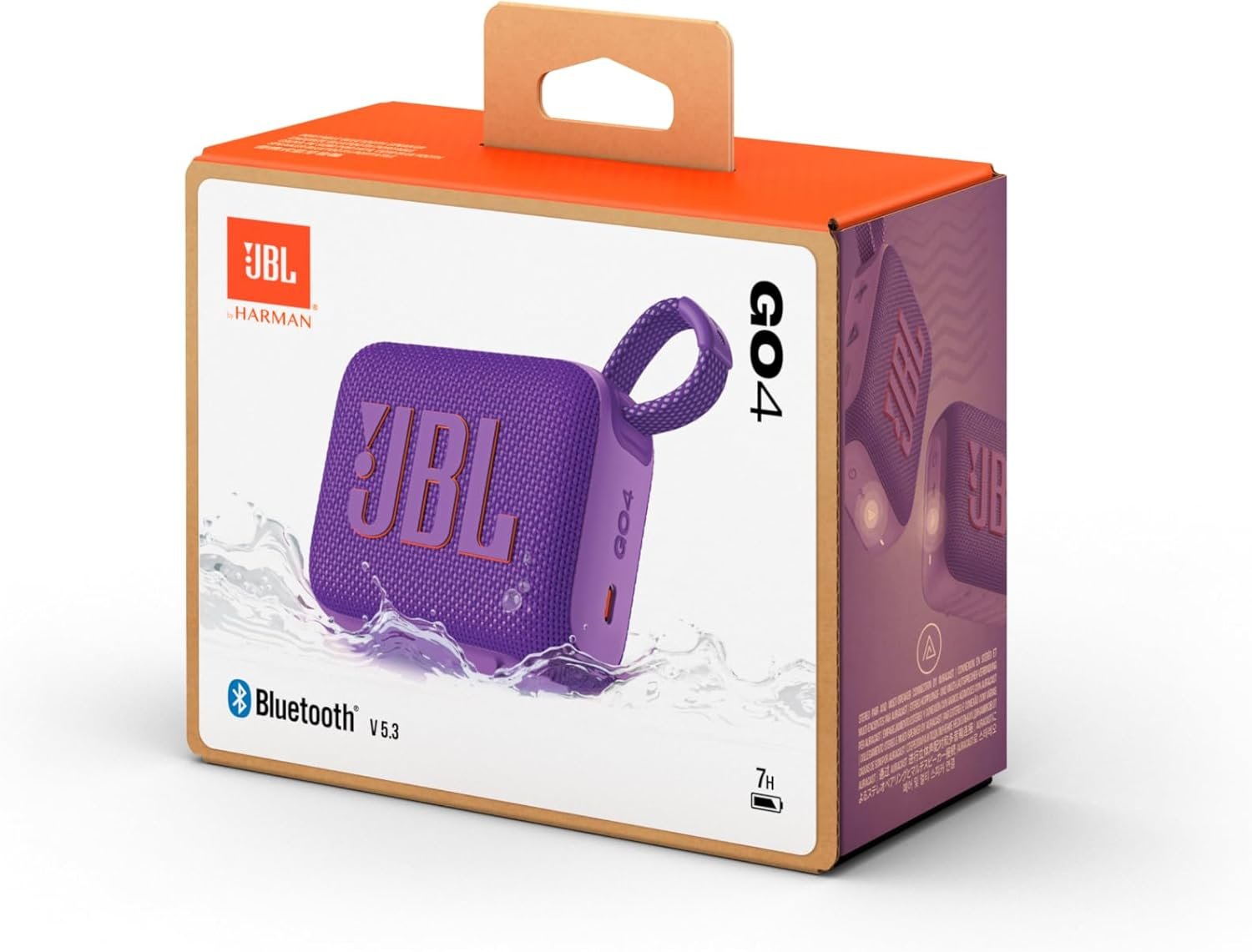 JBL GO 4 Ultra-Portable Bluetooth Speaker with Big Pro Sound and Punchy Bass, PlaytimeBoost, Waterproof Design and 7-Hour Playtime