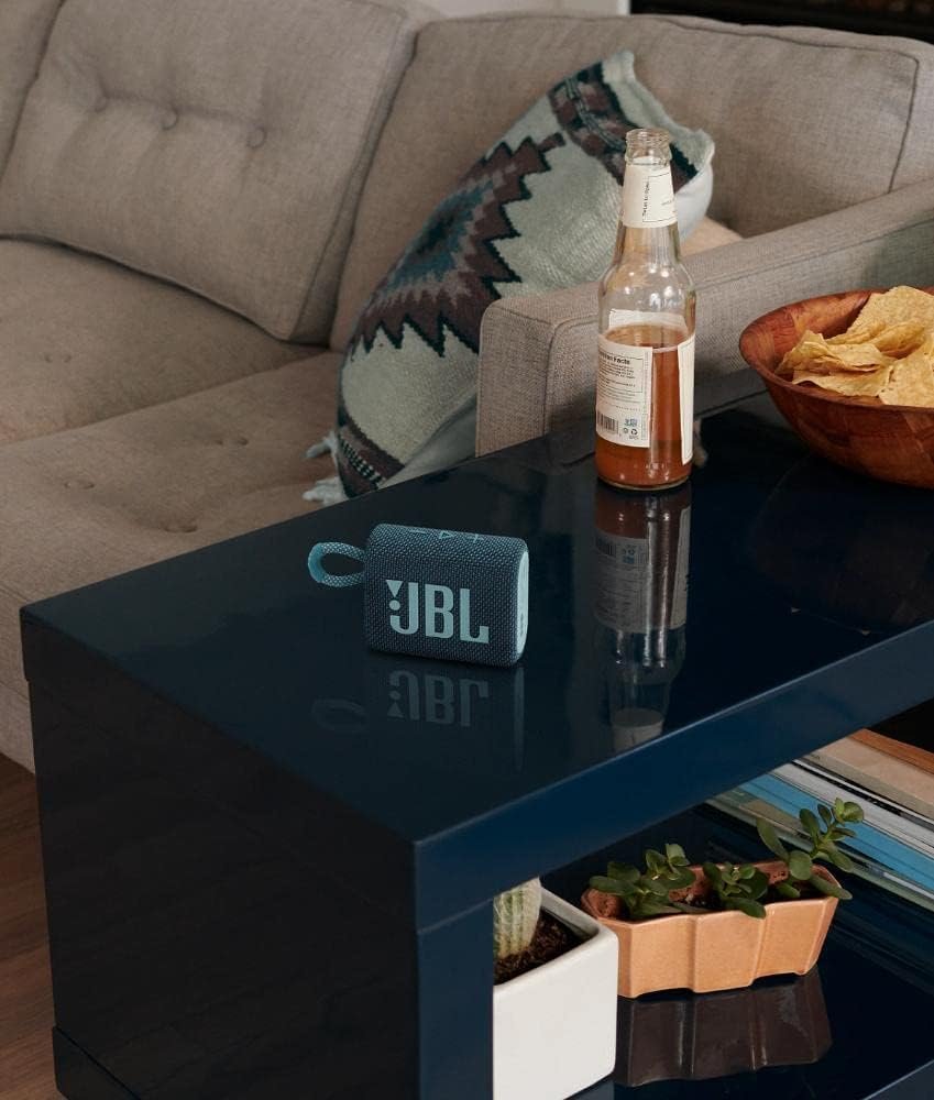 JBL GO 3 Wireless Bluetooth Portable Speaker with Integrated Loop for Travel with USB C Charging Cable